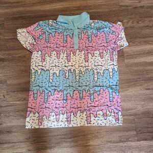 Colorful Drip Design Men's Polo Shirt